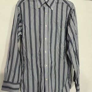 Lacoste Black and White Striped Casual Shirt